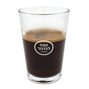 ספל זכוכית - קפה שחור - קפה לנדוור