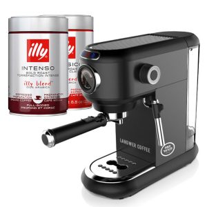 מכונת אספרסו קפה Lola עם 2 פחיות קפה טחון illy